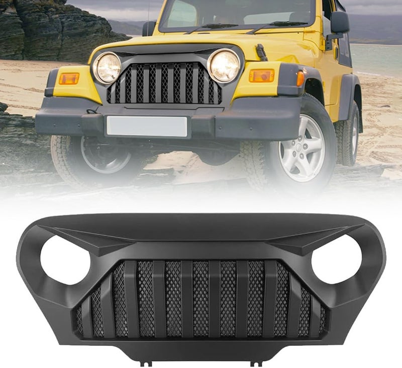 MATMACRO Grille Compatible for Jeep Wrangler TJ LJ 1997-2006 with Mesh - Image 1