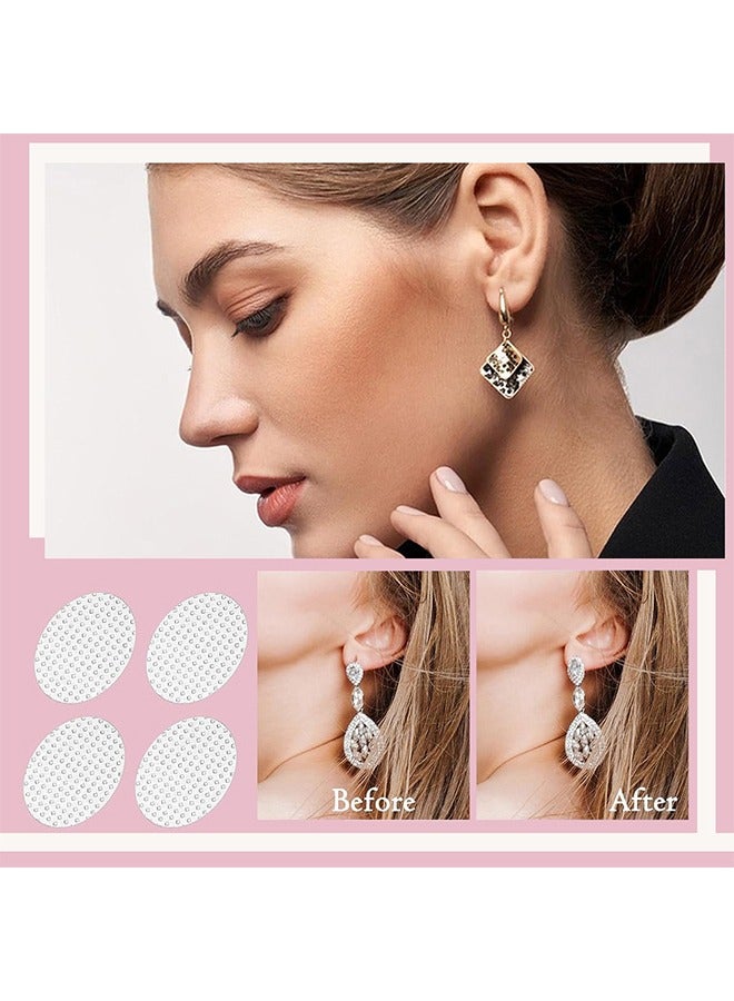 Beyond 200 Pcs Earring Support Patches Set, Earring Backs for Droopy Ears, Ear Care Products for Torn or Stretched Ear Lobes (Clear) - Image 3