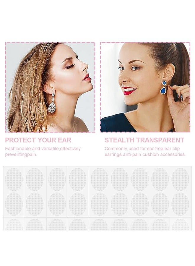 Beyond 200 Pcs Earring Support Patches Set, Earring Backs for Droopy Ears, Ear Care Products for Torn or Stretched Ear Lobes (Clear) - Image 5
