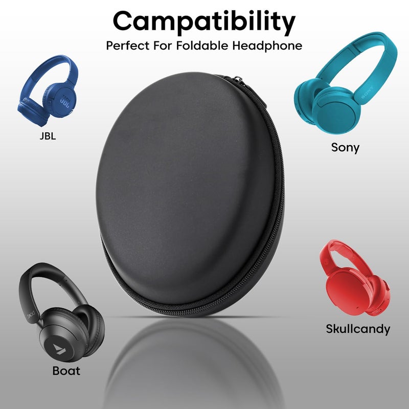 Sounce EVA Portable Storage Box for Earphones & Headphones | Hard Shell Carrying Case for Over-Ear Bluetooth Headset | Shockproof & Water-Resistant Travel Pouch - Image 4