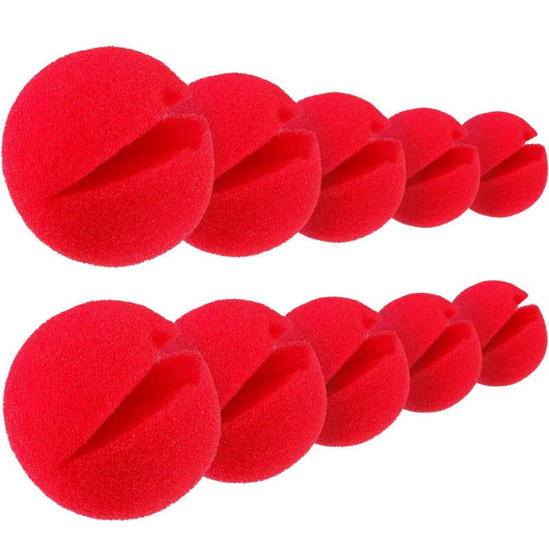meekoo 10 Packs 10/40 Pack Red Clown Nose Red Foam Sponge Nose for Halloween Christmas Cosplay Comic Party Supplies - Image 1