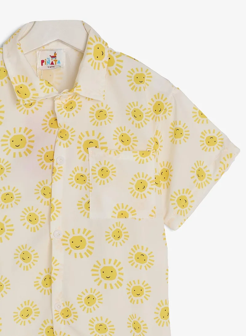 Pinata  Sun Printed Cotton Resort Shirt for Men | Best Price UAE