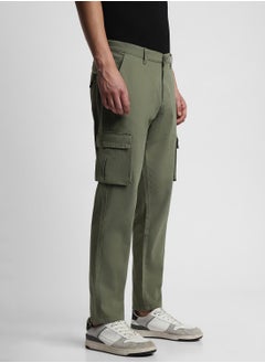 Dennis Lingo Slim Fit Light Olive Trouser for Men - Cotton Blend, Full Length, Mid Rise, Casual,  - Image 3
