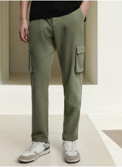 Dennis Lingo Slim Fit Light Olive Trouser for Men - Cotton Blend, Full Length, Mid Rise, Casual,  - Image 1