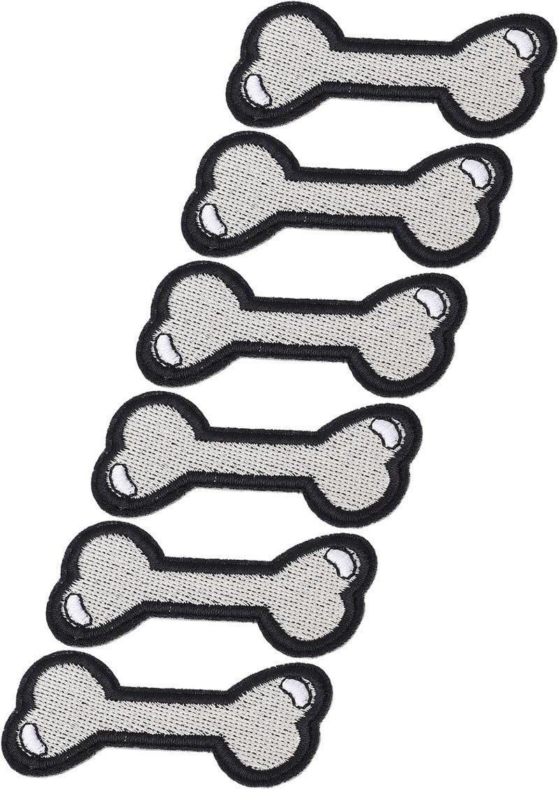 Sorandy 6pcs Patches, Dog Bone Pattern DIY Embroidered Fabric Iron On Patches, Cotton Material for Household Most Scenarios - Image 5