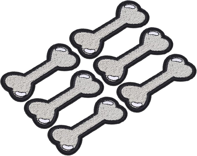 Sorandy 6pcs Patches, Dog Bone Pattern DIY Embroidered Fabric Iron On Patches, Cotton Material for Household Most Scenarios - Image 2