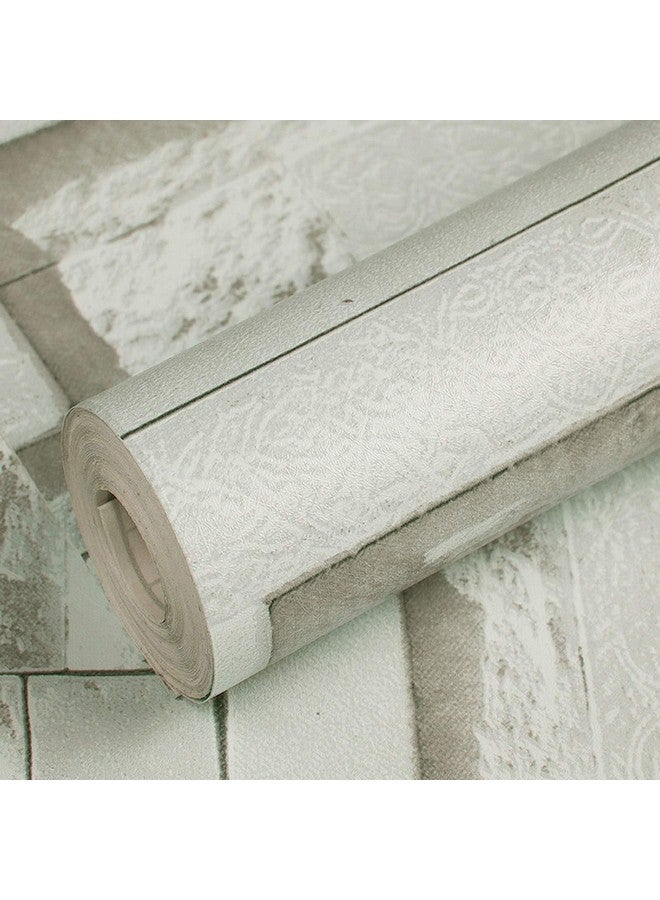 Wolpin Wall Stickers DIY Wallpaper 3D Brick Self Adhesive Vinyl House Office Decorative Decal (45 cm x 10 m) Hall, Kitchen Shelf Liner Interior, Grey - Image 4