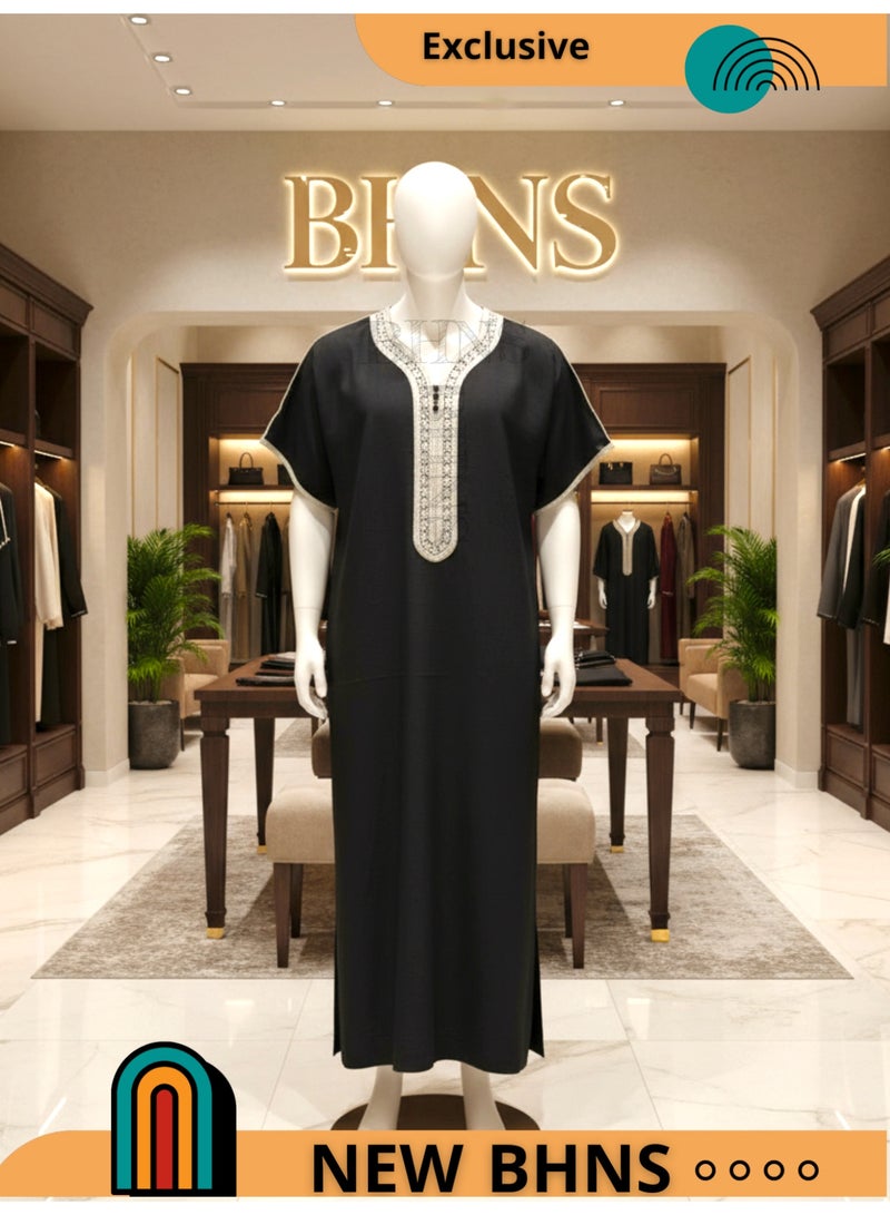 قميص رجالي ، ثوب نوم ، ثوب مغربي ، راحة مناسب هدايا رجالية فاخرة ثوب بيت رجالي للراحة قميص مغربي ، قميص صيفي رجالي ، قميص كم قصير ، ثوب سبعة رجالي مريحة هدايا للرجال - Image 3