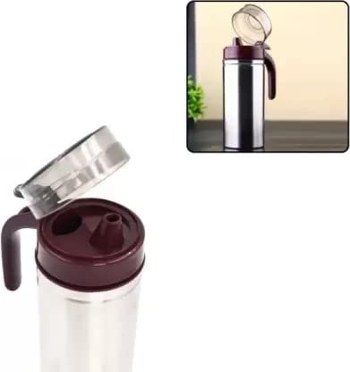 LIPSA ENTERPRISE Steel Stainless Oil Dispenser Bottle Cooking Olive Oil Container for Kitchen with Handle Dust Free Cap Cover & Leak Proof Oil Bottle Oil Pot Pourer Jar Oil Cans (500ml) - Image 5