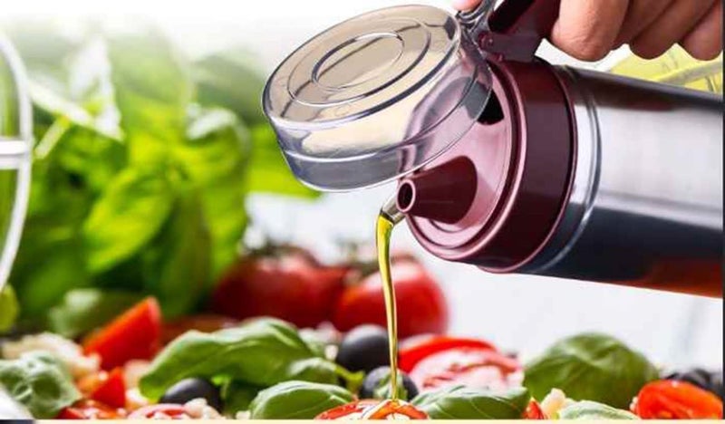 LIPSA ENTERPRISE Steel Stainless Oil Dispenser Bottle Cooking Olive Oil Container for Kitchen with Handle Dust Free Cap Cover & Leak Proof Oil Bottle Oil Pot Pourer Jar Oil Cans (500ml) - Image 4