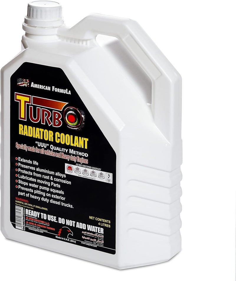 Turbo Radiator Coolant Red 4L (Pack of 4) - Extended Life Antifreeze for Modern & Heavy Duty Engines - Image 3