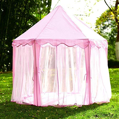 POCO DIVO Princess Castle Girls Play House Indoor Pink Toy Tents Kids Outdoor Playhouse - Image 5
