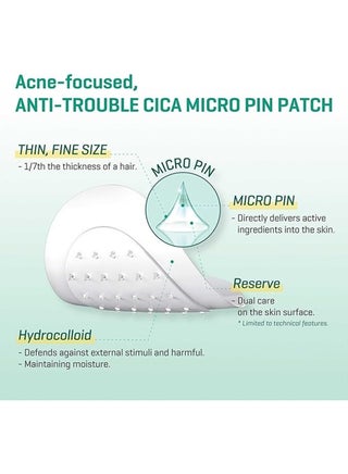 Micro Pin Spot Patch - Microneedle Hydrocolloid Pimple Patch With Salicylic And Hyaluronic Acid - Skin Troubles Care Focused Spot Cover - Pack Of 1, 14Mm 9 Counts 100ml - view 5