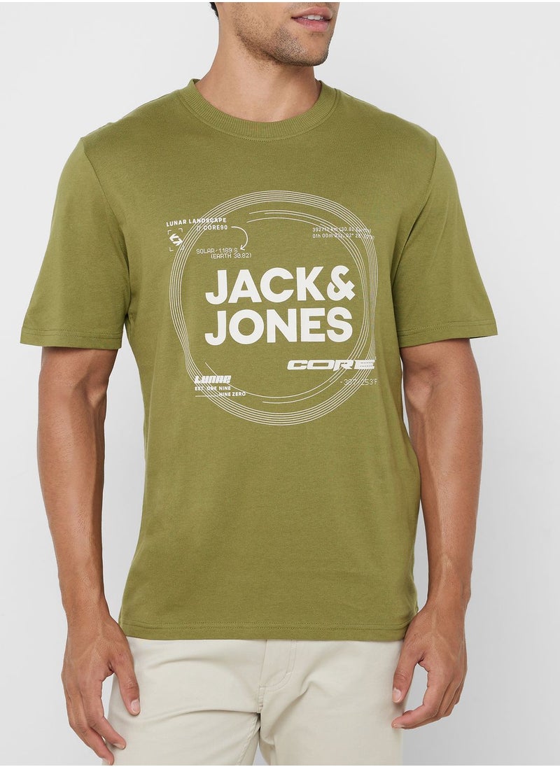 JACK & JONES - Logo Print Crew Neck T-Shirt - Image 1