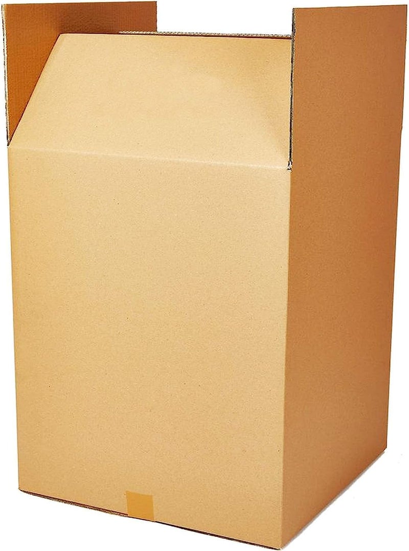 Extra Large Double Wall 100% Recyclable Corrugated Cardboard Moving Boxes with 85 KG Capacity, 60 x 60 x 80 cm Brown Carton for Packaging, Shipping and Storage - Image 1