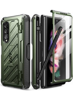 Unicorn Beetle Pro Series Case for Samsung Galaxy Z Fold 3 5G (2021), Full-Body Dual Layer Rugged Case with Built-in Screen Protector & Kickstand & S Pen Slot (Guldan)