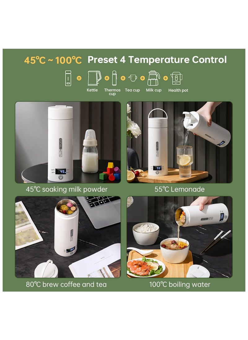 Portable Electric Kettle, 500ml Thermos Cup Stainless Steel  Hot Water Boiler with 4 Temperature Control, Travel Tea Coffee Kettle, Fast Boiling,  Auto Shut off - pzsku/Z80918FD6E6B63E9E2CCDZ/45/_/1701511692/1f999688-0bad-4fae-830c-0580e4f7f55c