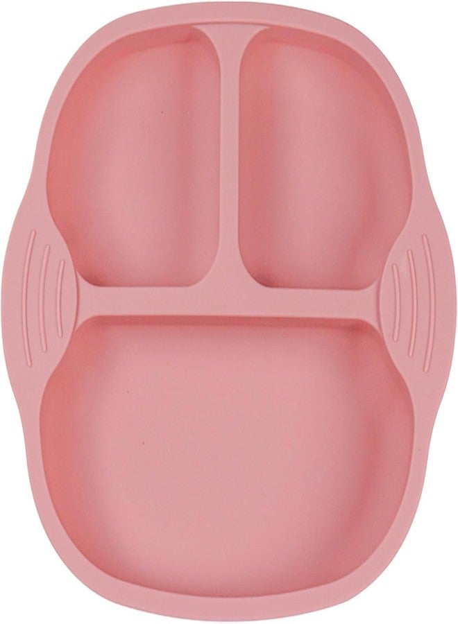 pepplo Self-Feeding Baby Dishes With Suction Cups, Baby Silicone Plates, Food Plate, Non-Slip Toddler Plates For Kids To Feed Themselves, BPA Free, Microwave Safe & Oven Safe, Dishwasher Safe (Pink, 1 Piece) - Image 1
