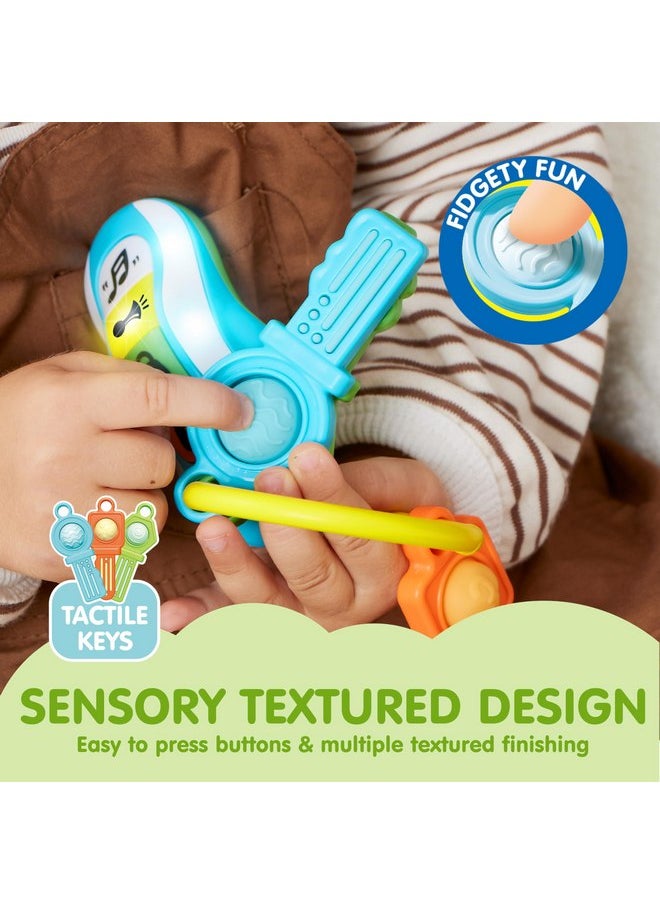JOYIN JOYIN Baby Car Keys Teether - Toddlers Sensory Learning Toy w/Music & Lights - Musical Baby Toys for Travel - Birthday Gifts for Baby Age 10+ Months  - Image 4