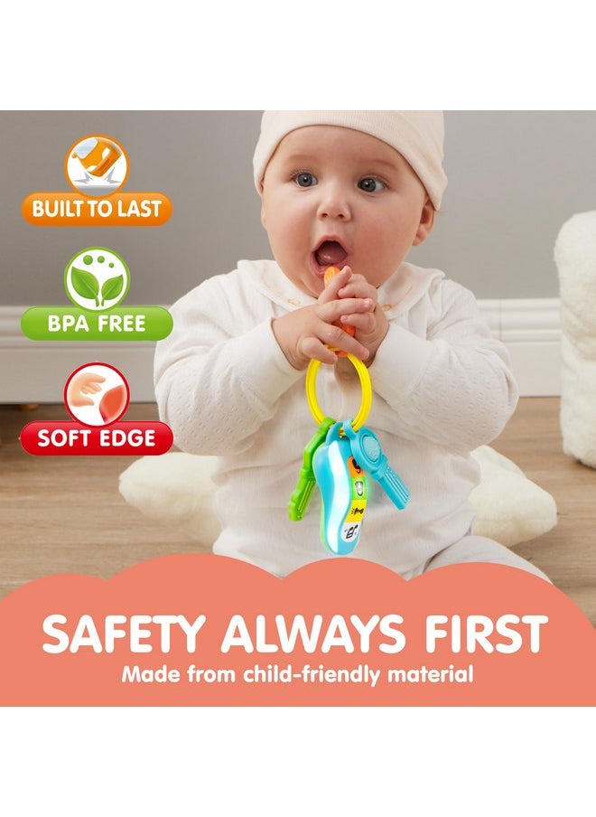 JOYIN JOYIN Baby Car Keys Teether - Toddlers Sensory Learning Toy w/Music & Lights - Musical Baby Toys for Travel - Birthday Gifts for Baby Age 10+ Months  - Image 5