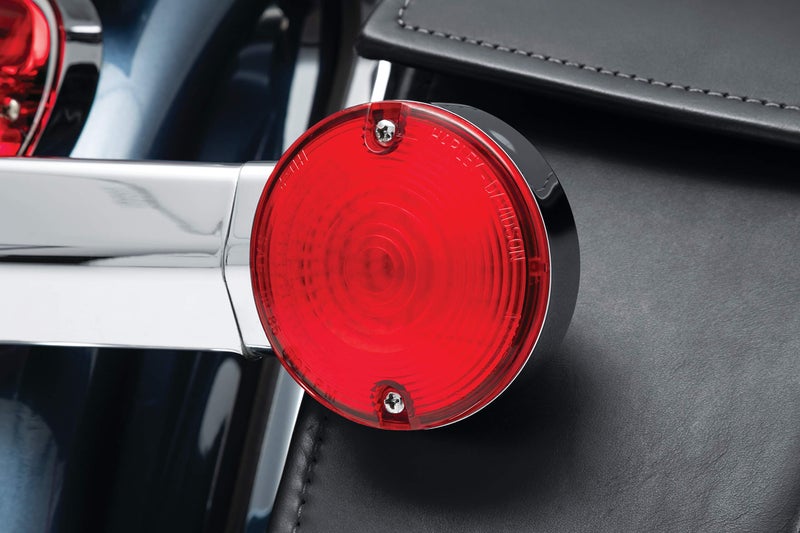Kuryakyn 2940 Motorcycle Lighting Accessory: LuminEZ LED Rear Turn Signal Inserts for Harley Davidson Motorcycles, Red, 3-1/4" Flat, 1 Pair - Image 5