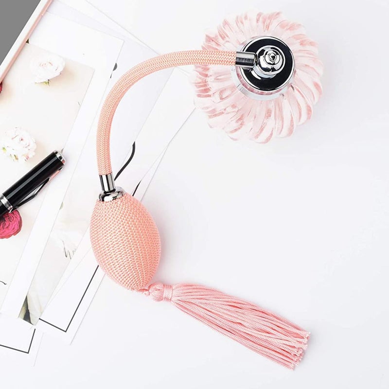 Hemobllo 90ml Pink Refillable Perfume Bottle with Airbag Atomizer Sprayer, Glass Sub Bottle Container for Travel and Daily Cosmetic Use - Image 4