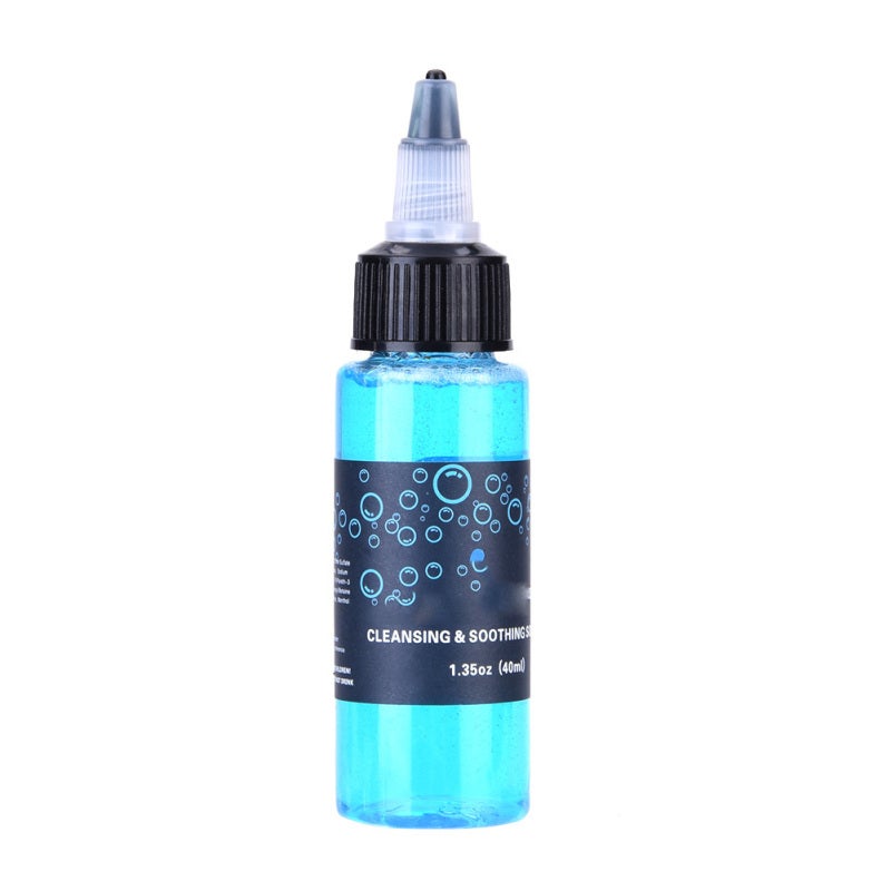 Blue Tattoo Cleanser: Non-Stinging Gentle Formula - Soothing Pain Relief Tattoo Cleansing Solution for New Tattoo Healing & Sensitive Skin - Image 1