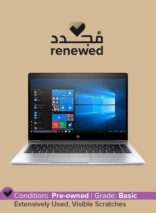 HP مُجدد - لابتوب إيليت بوك ‎840 G6 طراز 7KK35UT14‏ بشاشة مقاس 14 بوصة ومعالج إنتل كور i7 من الجيل الثامن وذاكرة رام 16 جيجابايت ومحرك أقراص صلبة SSD‏ 512 جيجابايت وبطاقة رسومات إنتل 620، بدقة فائقة الوضوح فضي - Image 1