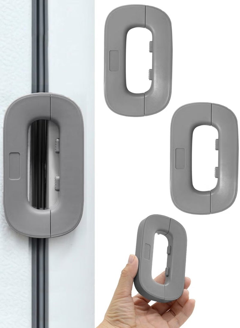 2-Piece Child-Safety Fridge Freezer Door Lock, Baby Protection Latch Self-Adhesive with Strong Adhesive Easy to Install, No Tools Need for Cupboard Door Drawer Closet Refrigerator - Image 1