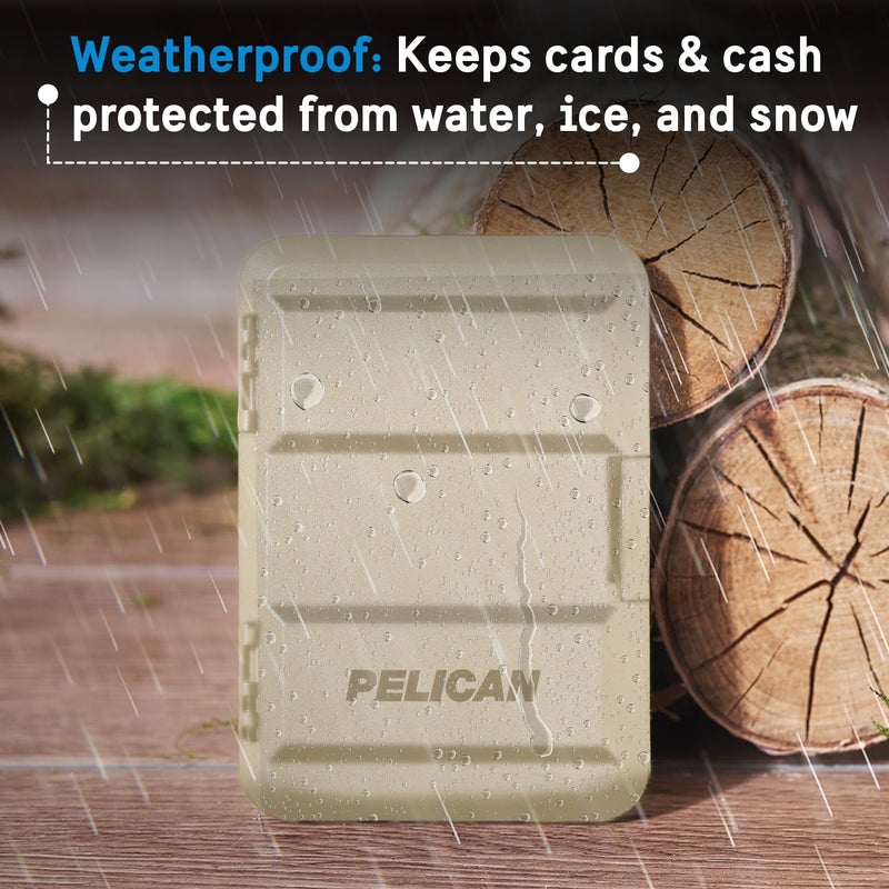 Pelican MagSafe Wallet for iPhone - Heavy Duty MIL-STD Snap-On Phone Magnetic Wallet and Phone Card Holder - Detachable and Slim Hard Case for iPhone 17 Pro Max/16 Pro Max/15/14/Pixel 10- Desert Tan - Image 3