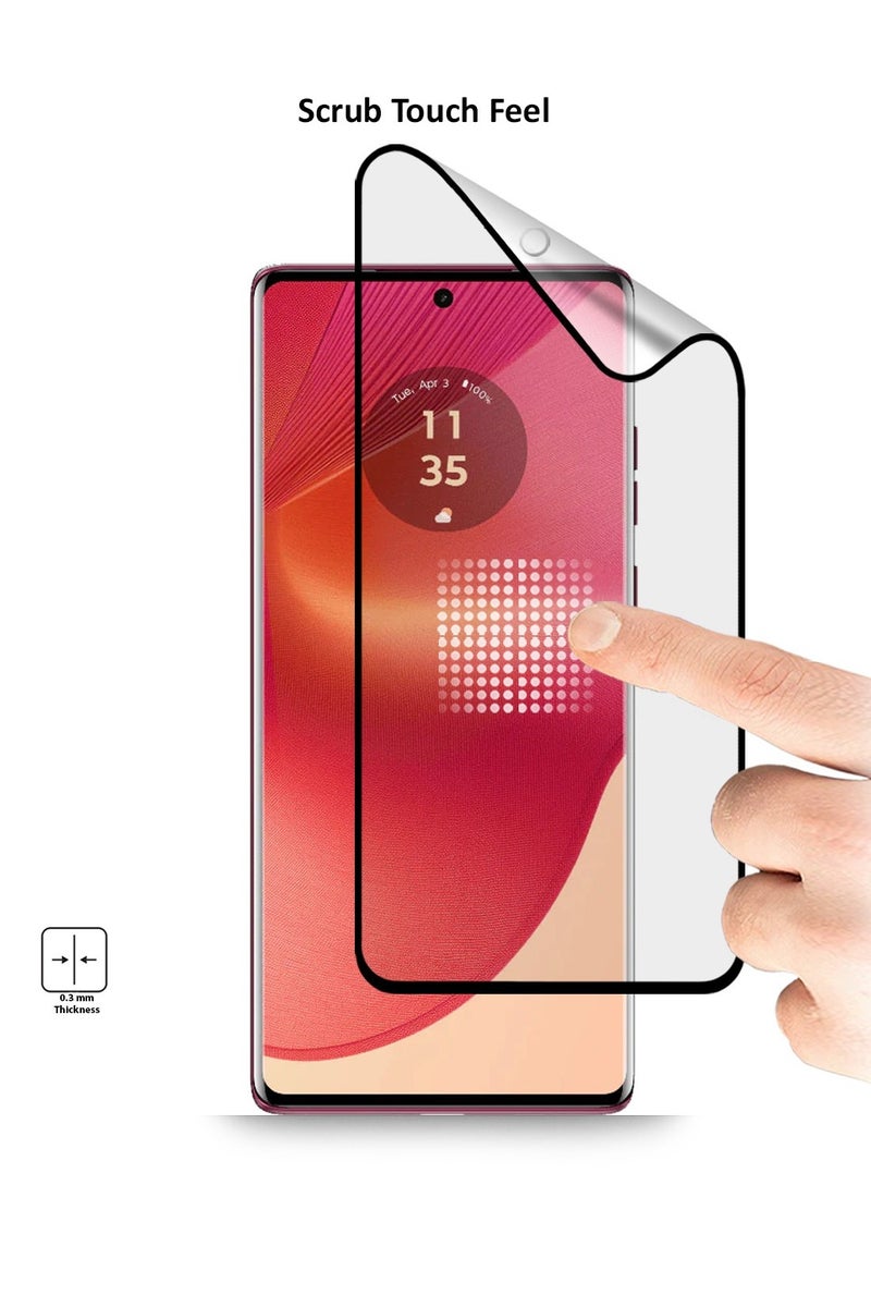 Techie Matte Ceramic Screen Protector Film for Motorola Edge 50 fusion 5G – Smooth Feel Anti Fingerprint Bubble Free - Image 3