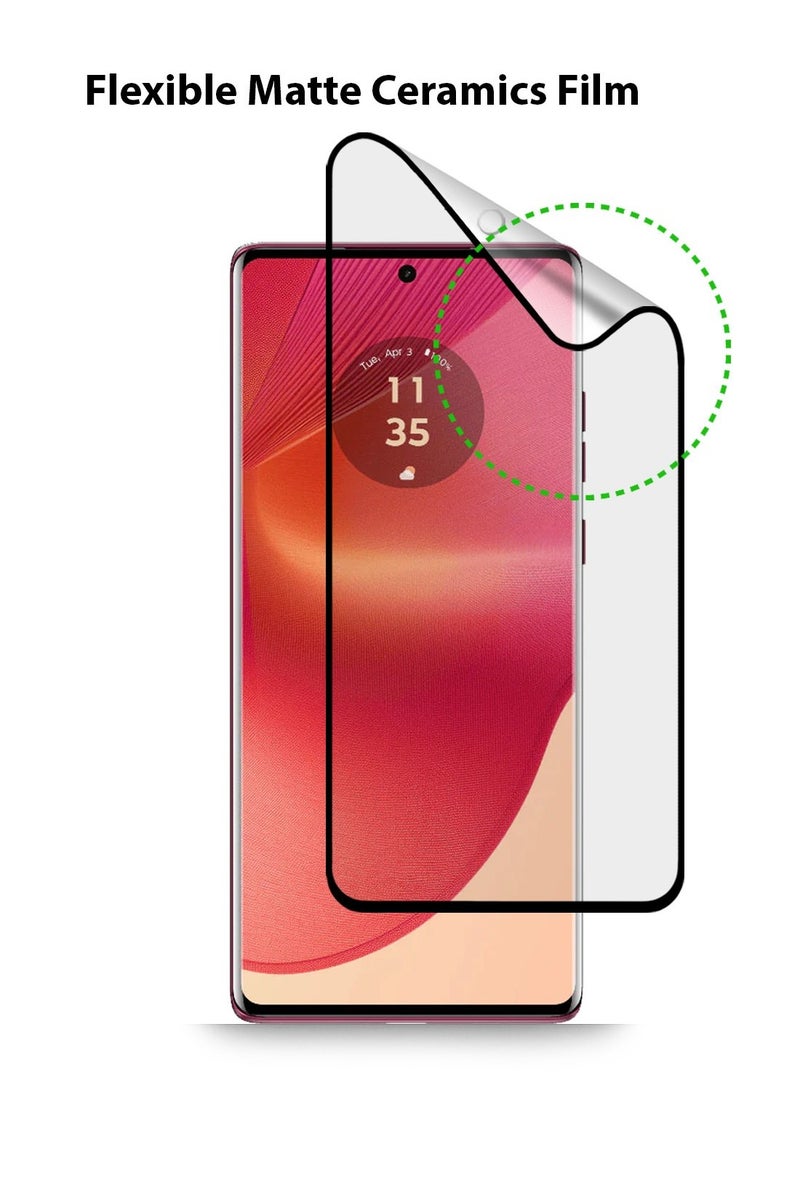Techie Matte Ceramic Screen Protector Film for Motorola Edge 50 fusion 5G – Smooth Feel Anti Fingerprint Bubble Free - Image 4
