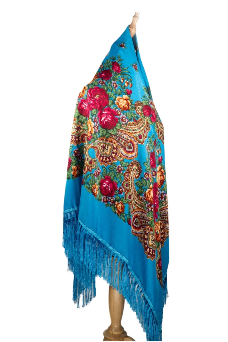 D'Daniela Mariya Women's Eastern European Cotton Tassel Shawl
