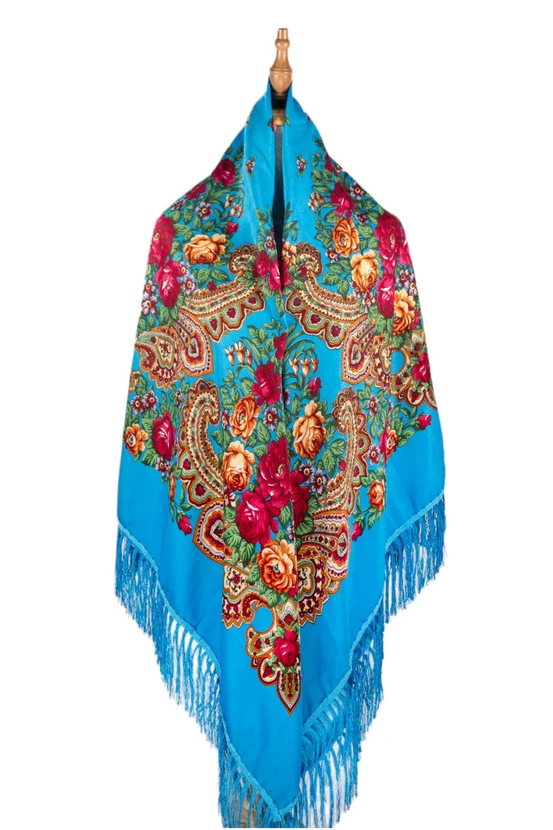 D'Daniela Mariya Women's Eastern European Cotton Tassel Shawl