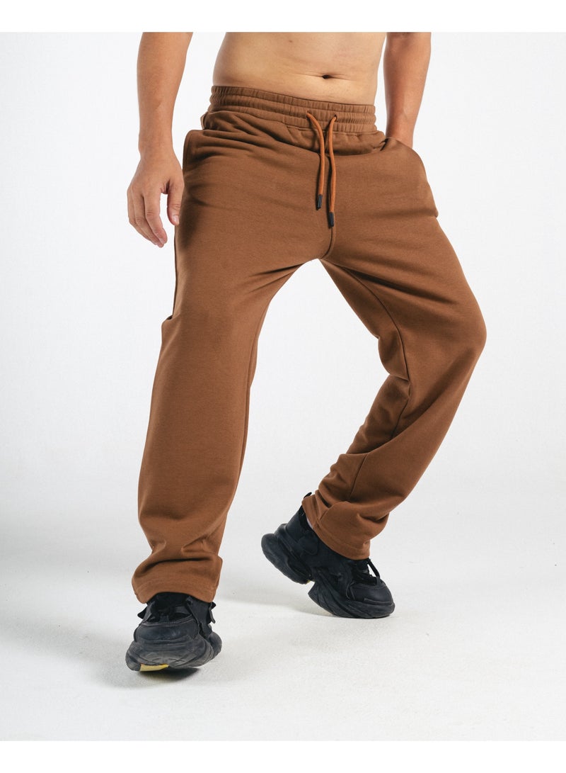 Feathers Men’s straight leg cotton sweatpants with a back pocket - Image 1