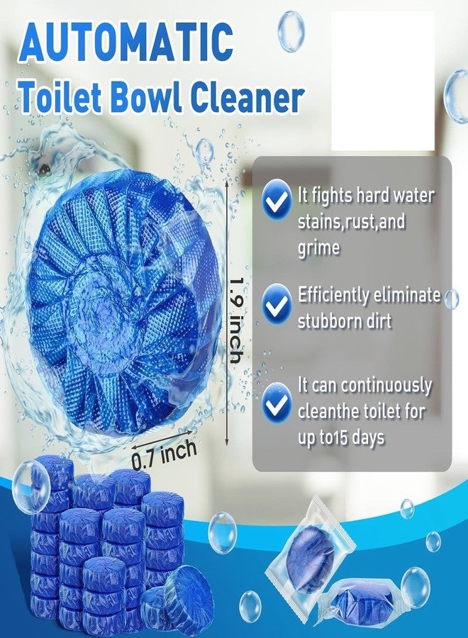 CEPLO Automatic Toilet Bowl Cleaner Tablets – Flush Tank Blue Cleaning Tabs with Deep Clean Bubbles – Powerful Toilet Tank Cleaner with Mild Lemon Scent – Long-Lasting Deodorizer (PACK OF 10) - Image 2