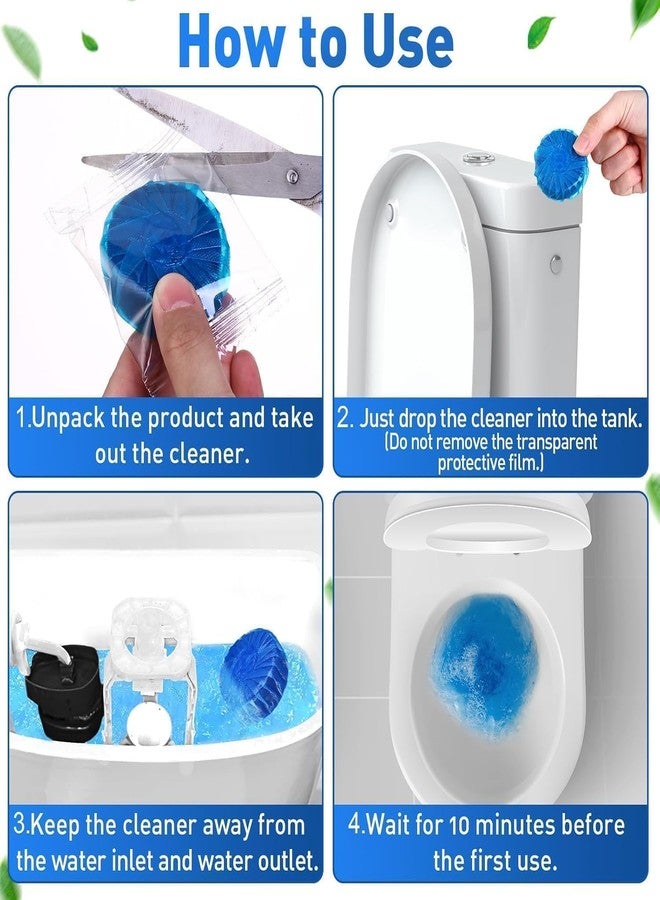 CEPLO Automatic Toilet Bowl Cleaner Tablets – Flush Tank Blue Cleaning Tabs with Deep Clean Bubbles – Powerful Toilet Tank Cleaner with Mild Lemon Scent – Long-Lasting Deodorizer (PACK OF 10) - Image 5