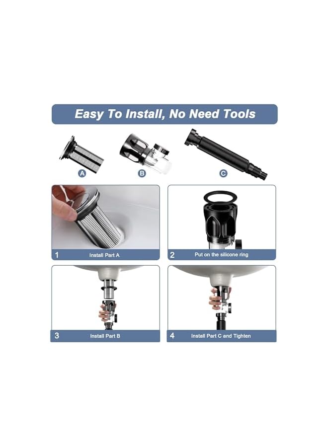 The Bros Siphon with Drain Fitting without Overflow for Sink, Universal Tubular Siphon for Washbasin, Universal Siphon with Cleaning Opening and Drain Valve, Brass Syphon Siphon Pop Up Drain Fitting - Image 5