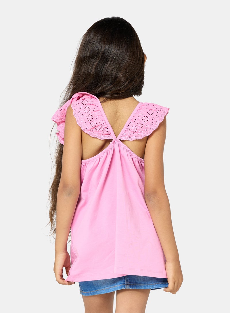 Panco Girls COTTON CANDY Athlete with Lace Detailed Sleeves - Image 2