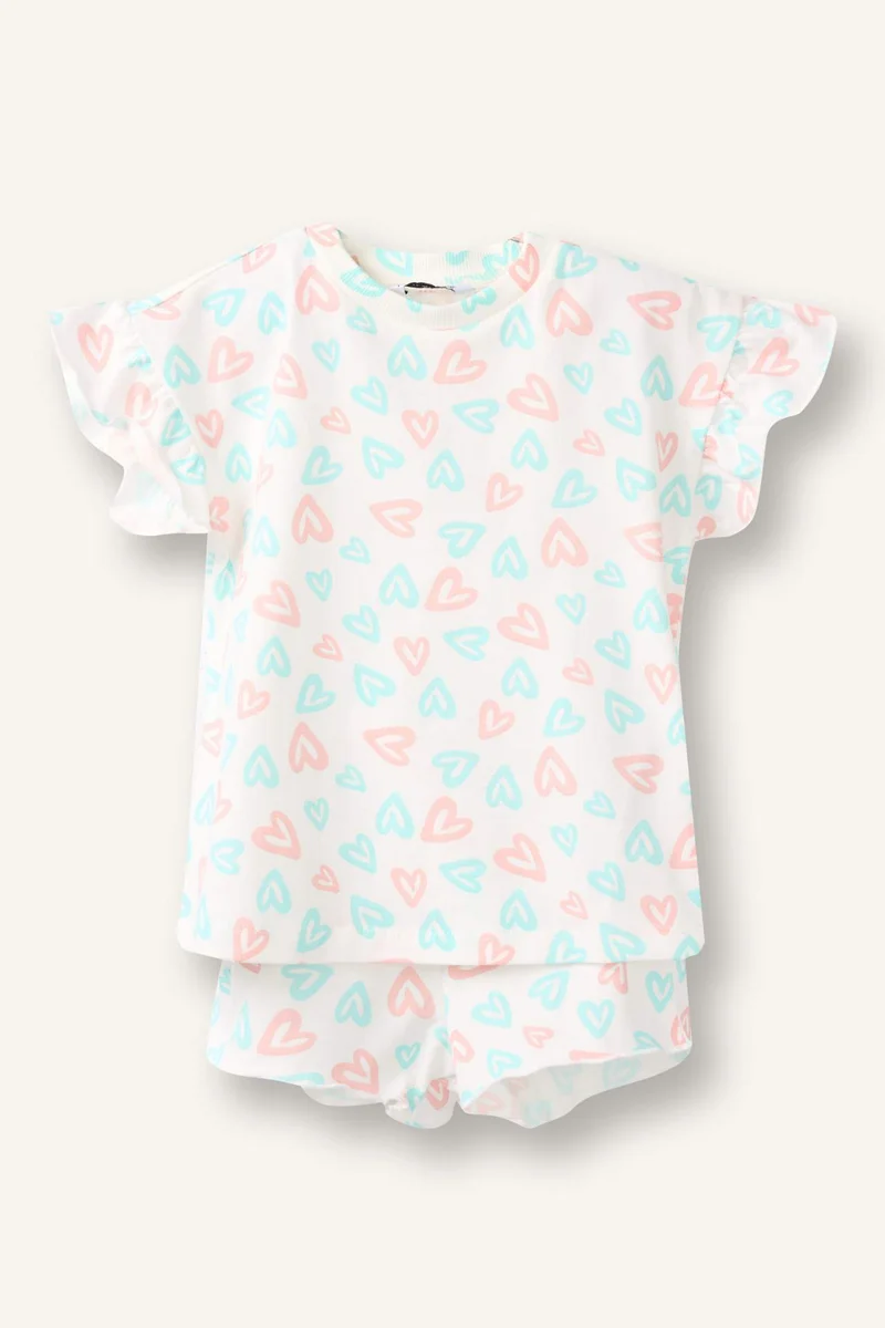 ديفاكتو Baby Girl 2 piece Regular Fit Knitted Pyjamas