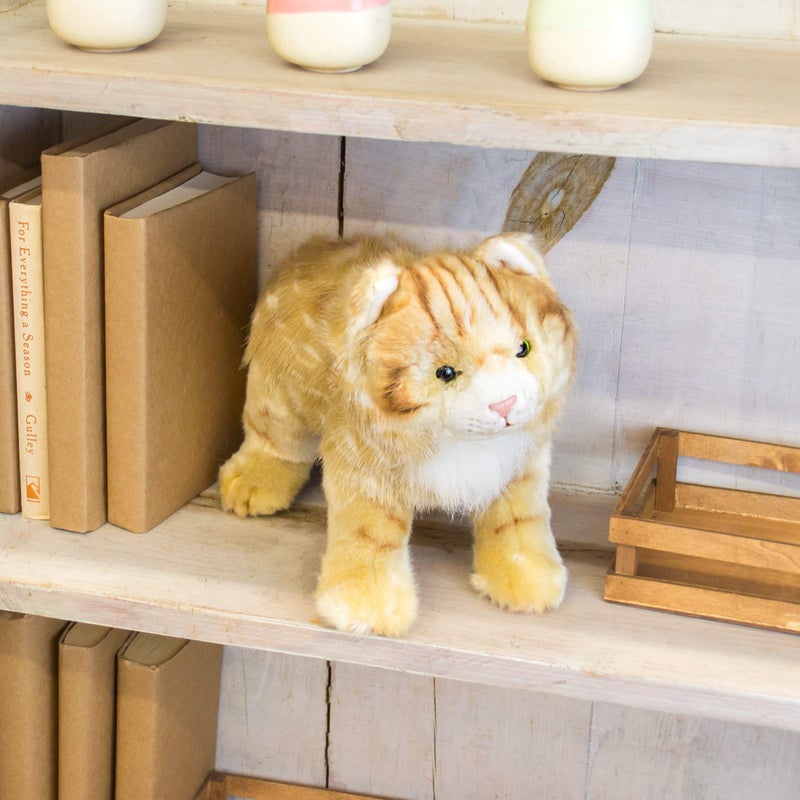 DEMDACO Large Maine Coon Cat Striped Ginger Children's Plush Stuffed Animal Toy - Image 5