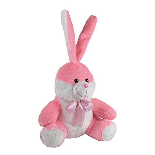 Ultra 11 inch Sitting Bunny Fully Stuffed Soft Premium Plush Toy for Kids in Pink | Snuggling and Playtime | Animal Toy | Birthday Gift | Anniversary | Christmas | Diwali | Home Decor - Image 2
