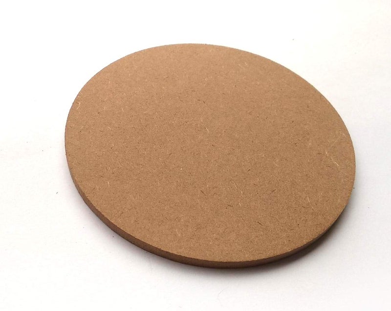 IVEI MDF DIY Coasters Wood Sheet Craft -MDF Plain Wooden Coasters Round Shaped Blank Cutouts for Painting Wooden Sheet Craft, Decoupage, Resin Art Work & Decoration - Set of 12 (4in X 4in) - Image 3