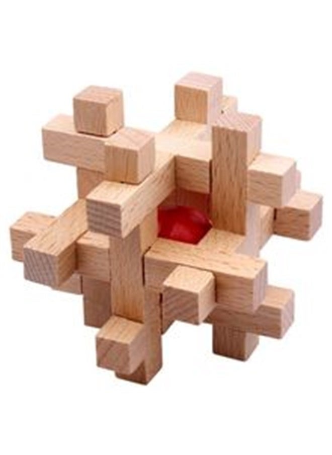 yongsheng Wooden Kong Mingluban Lock Stacking Blocks， Cubes Wooden Intelligence Locks for Boys and Girls Adults Present Package for Ages  - Image 2