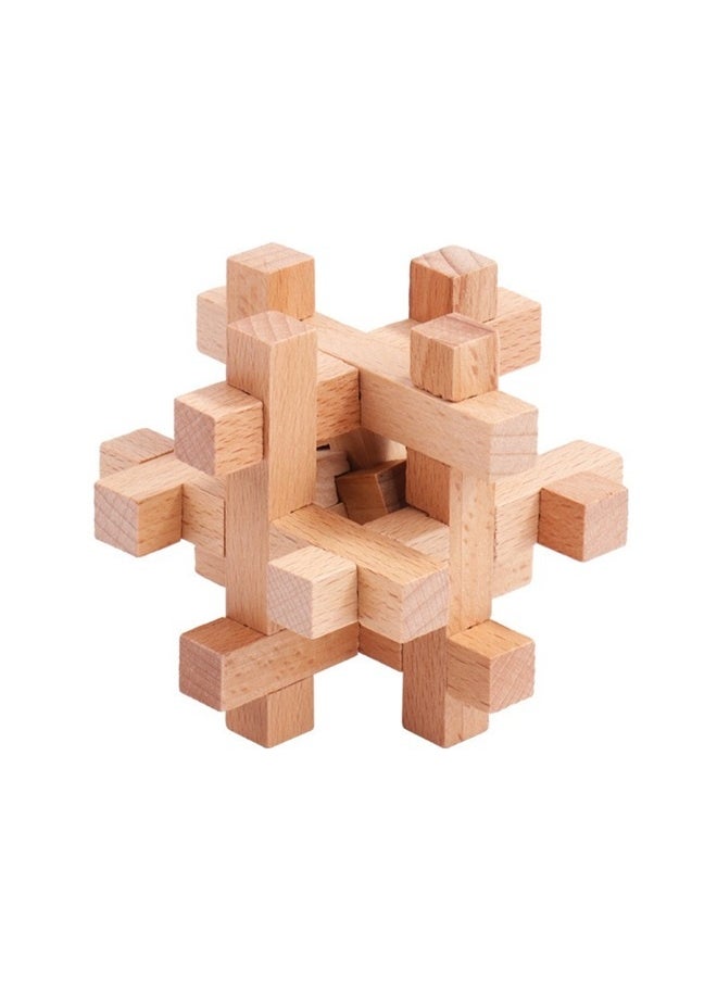 yongsheng Wooden Kong Mingluban Lock Stacking Blocks， Cubes Wooden Intelligence Locks for Boys and Girls Adults Present Package for Ages  - Image 1