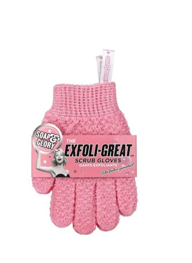 Soap & Glory Exfoliating Scrub Gloves Pink 