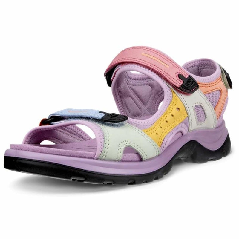 ECCO Womens Yucatan Multicolor Sport Sandal LAVENDER MIST NUBUCK 665
