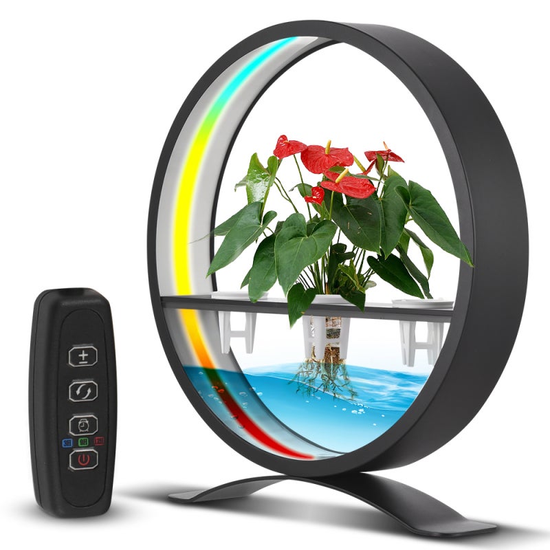 Decorative Fountain: Black USB Powered Full Spectrum Light - Customizable Lighting Plant Growth Light for Indoor Home Bedroom Office Garden - Image 1