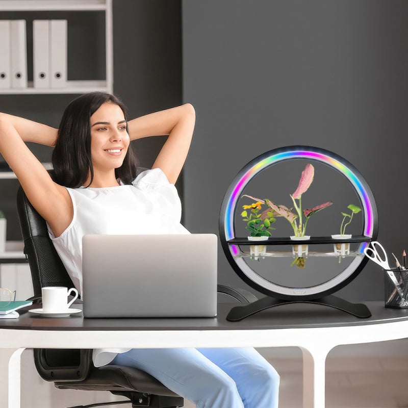 Decorative Fountain: Black USB Powered Full Spectrum Light - Customizable Lighting Plant Growth Light for Indoor Home Bedroom Office Garden - Image 3