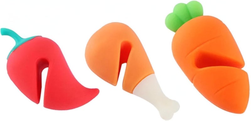 حامل مانع للانسكاب - رافع غطاء سيليكون مبتكر لأواني الحساء، مصمم لإبقاء الأغطية مفتوحة ومنع فيضان الطهي في مطبخك (6 قطع من اللون الموضح)